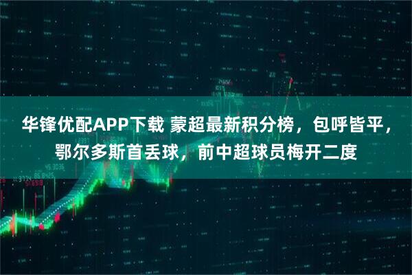 华锋优配APP下载 蒙超最新积分榜，包呼皆平，鄂尔多斯首丢球，前中超球员梅开二度